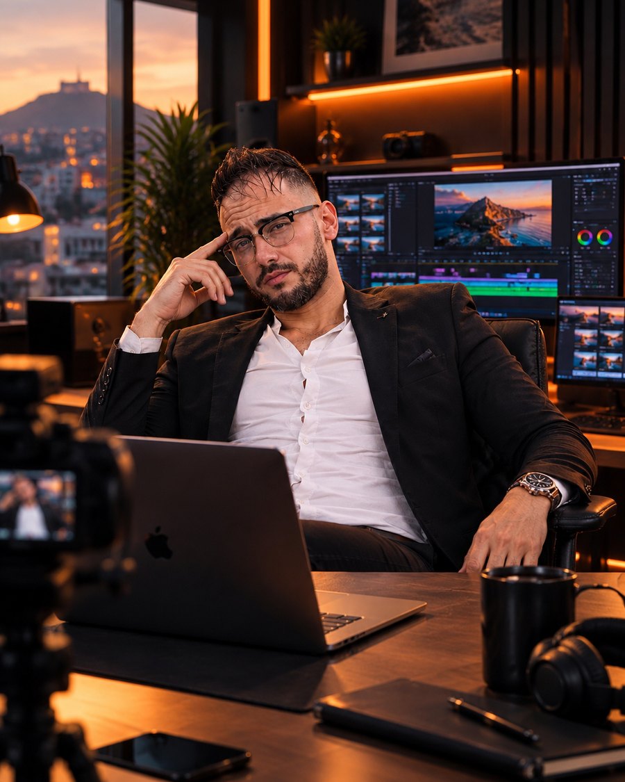 Amine Bechiri at his editing desk